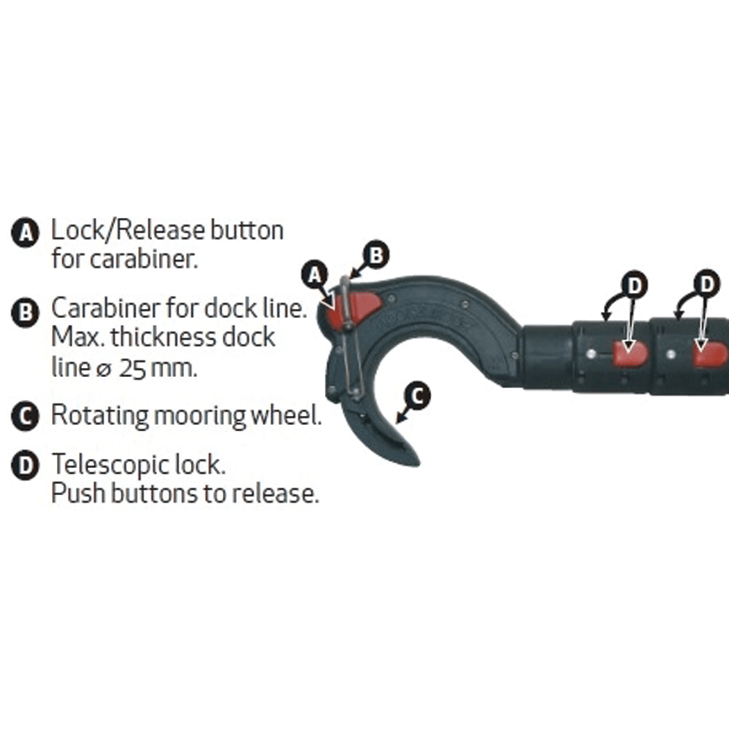 Hook & Moor Telescoping Boat Mooring Hook
