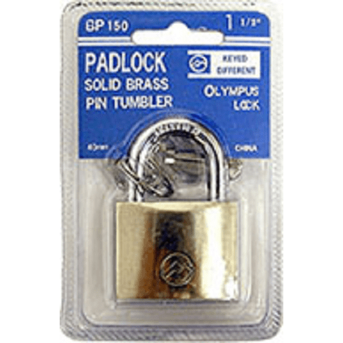 Package View of Olympus Lock Mountain Series - Brass Padlocks