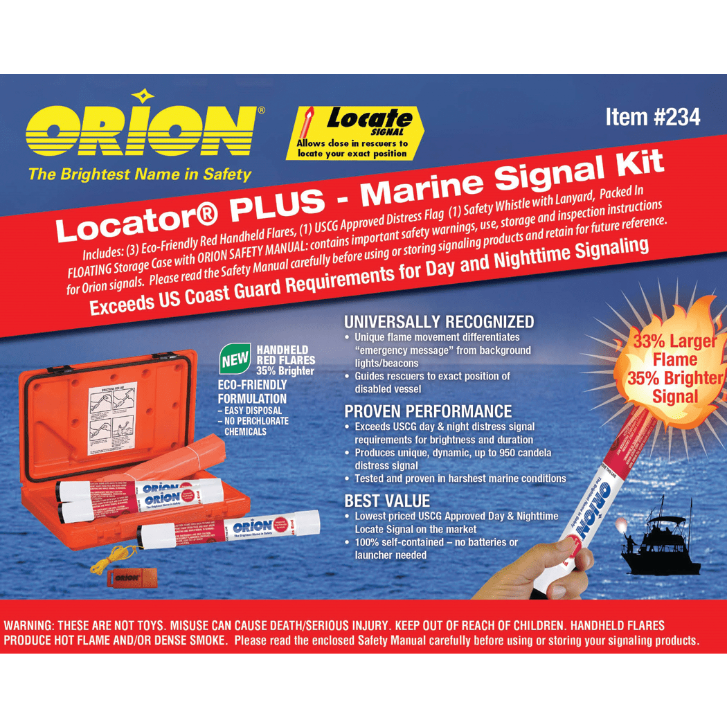 Locator Plus 3 Signal Kit with Whistle & Flag in Floating Case
