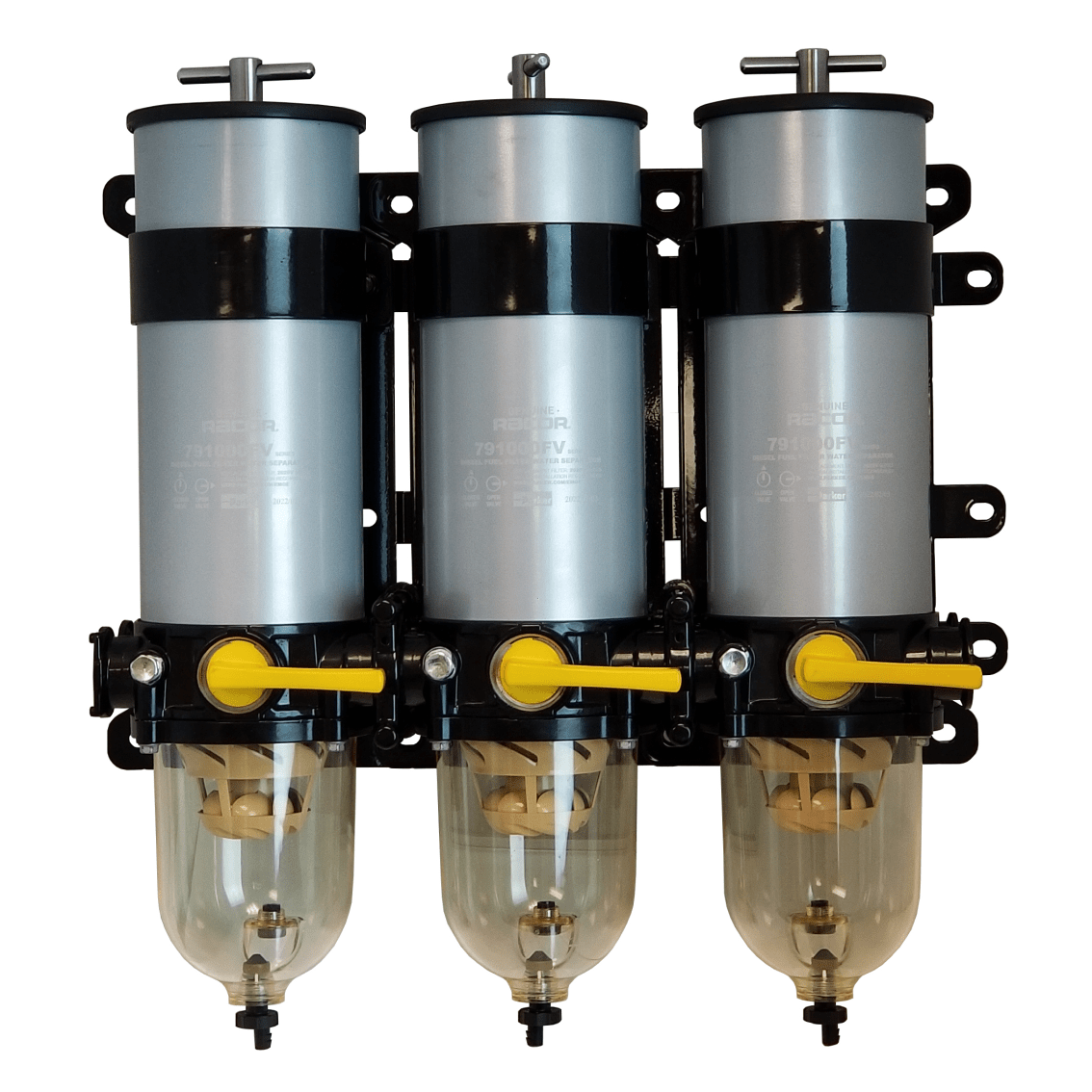 Racor 1000FV Triple Turbine Diesel Fuel Filter - Clear Bowls