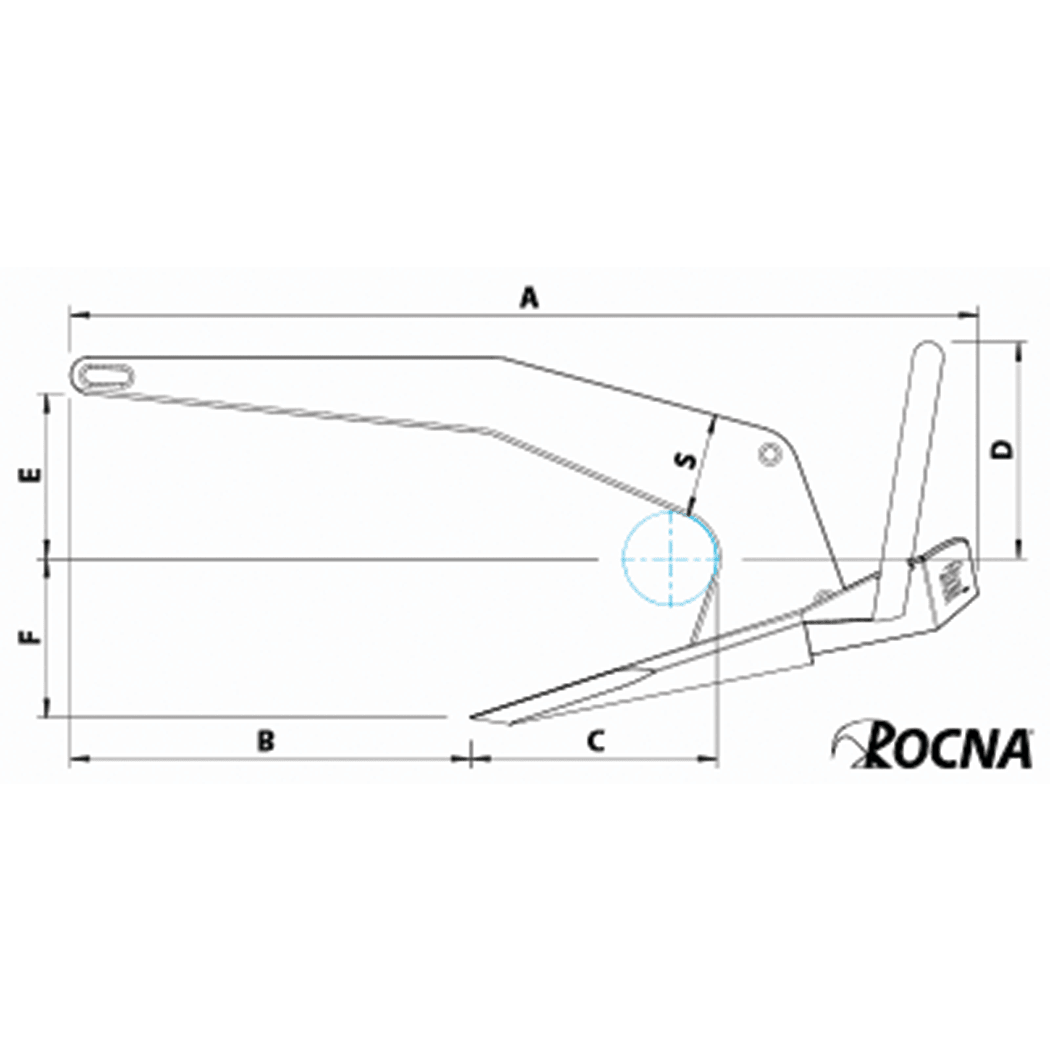 Dimensions of Rocna Anchors Rocna Anchor - Stainless Steel