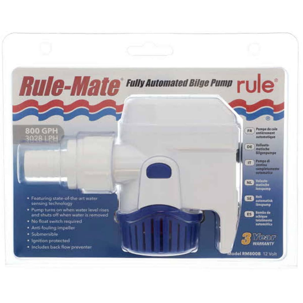 packaging of Rule 800 GPH RuleMate III - Next Generation Automatic Bilge Pump