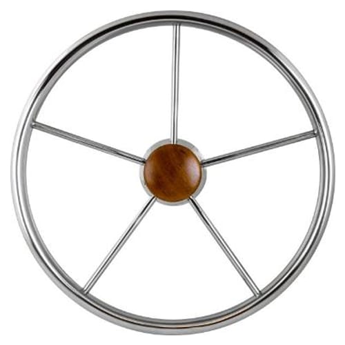 230115 of Sea-Dog Line 15" SS Steering Wheel - 10 or 25 Degree Dish