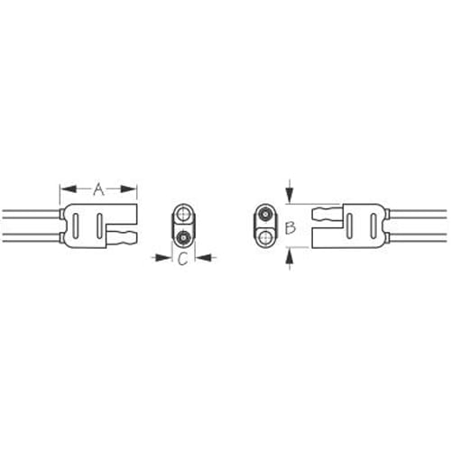 Polarized Connector 2 Wire - Plug &amp; Socket