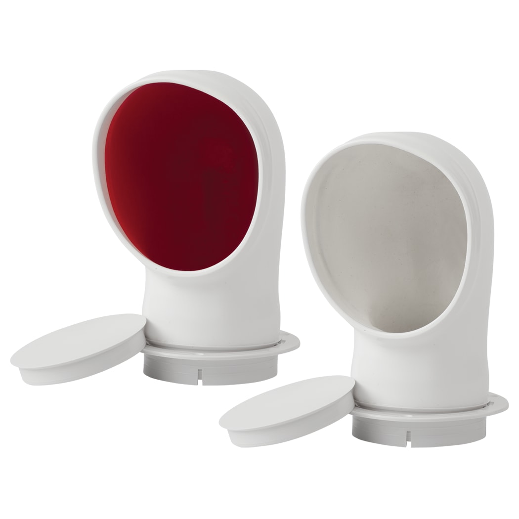 Oval PVC Cowl Vent - with Deck Plate Mount
