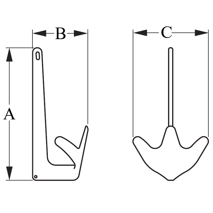 The SeaHook Galvanized Claw Anchor SeaDog Line Fisheries Supply