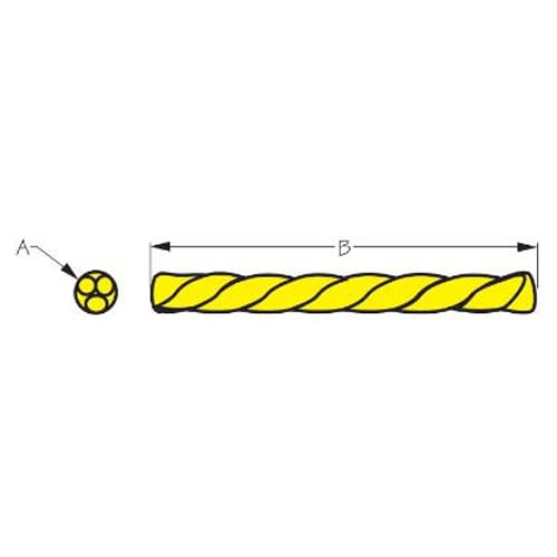 diagram of Sea-Dog Line Twisted Poly-Pro Bulk Cordage