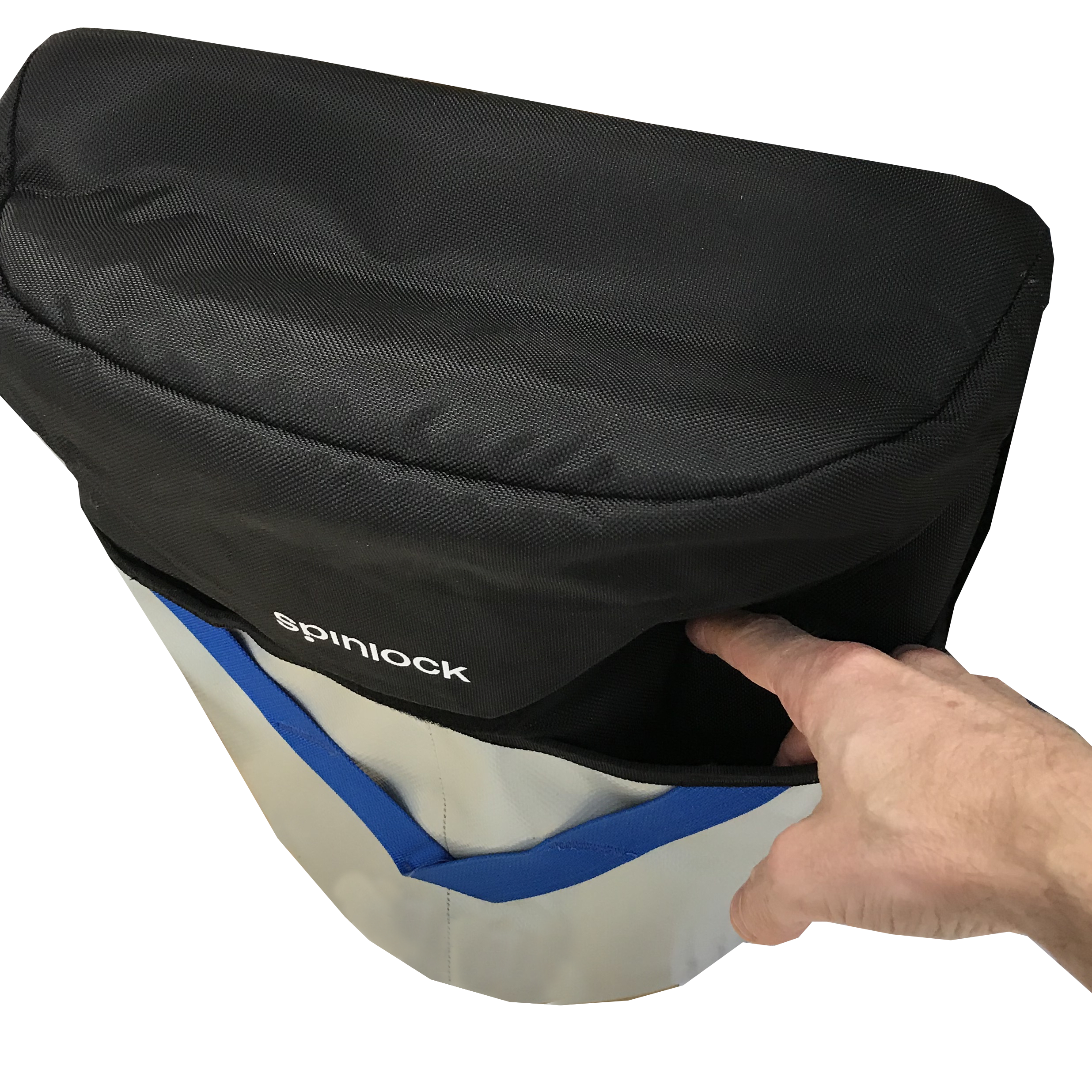View of one of two external pockets - Spinlock Riggers Tool Pack - Heavy Duty Soft Tool Bucket with Cover