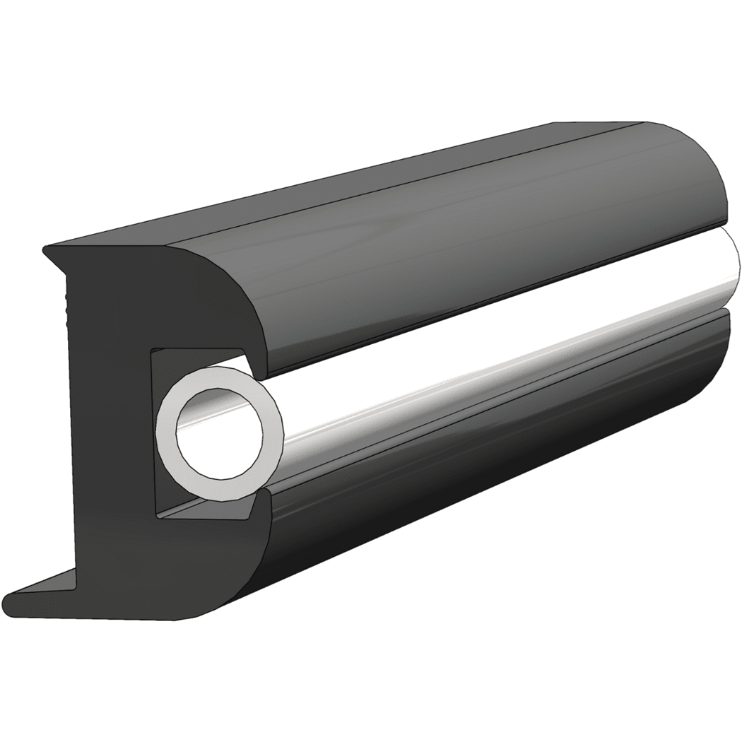thumbnail image 2 of Taco Marine V11-3447BKA 1-1/4" X 50' Flexible Black Vinyl Rub Rail – No Insert 2 of 2