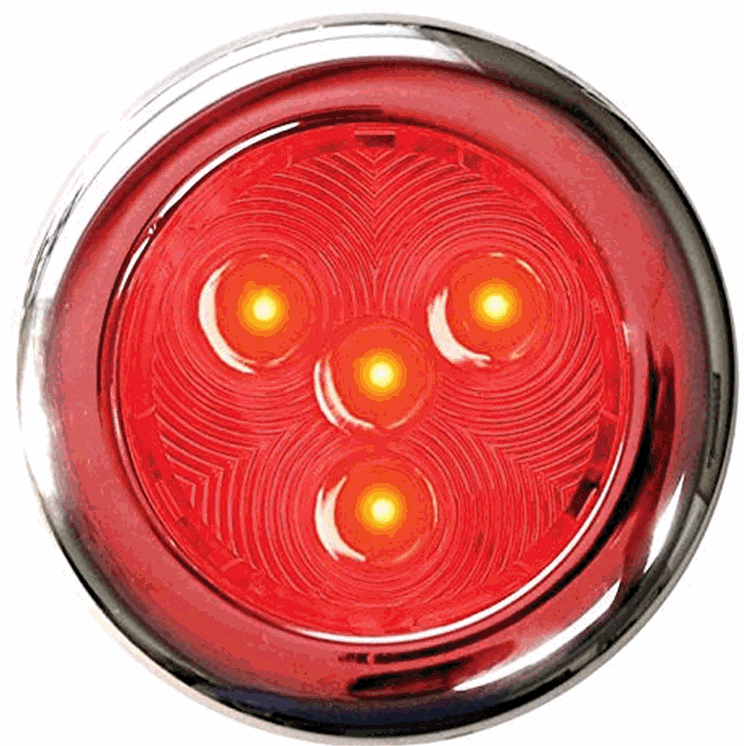 TH Marine Supplies 3" Stainless LED Surface Mount Puck Light - Red