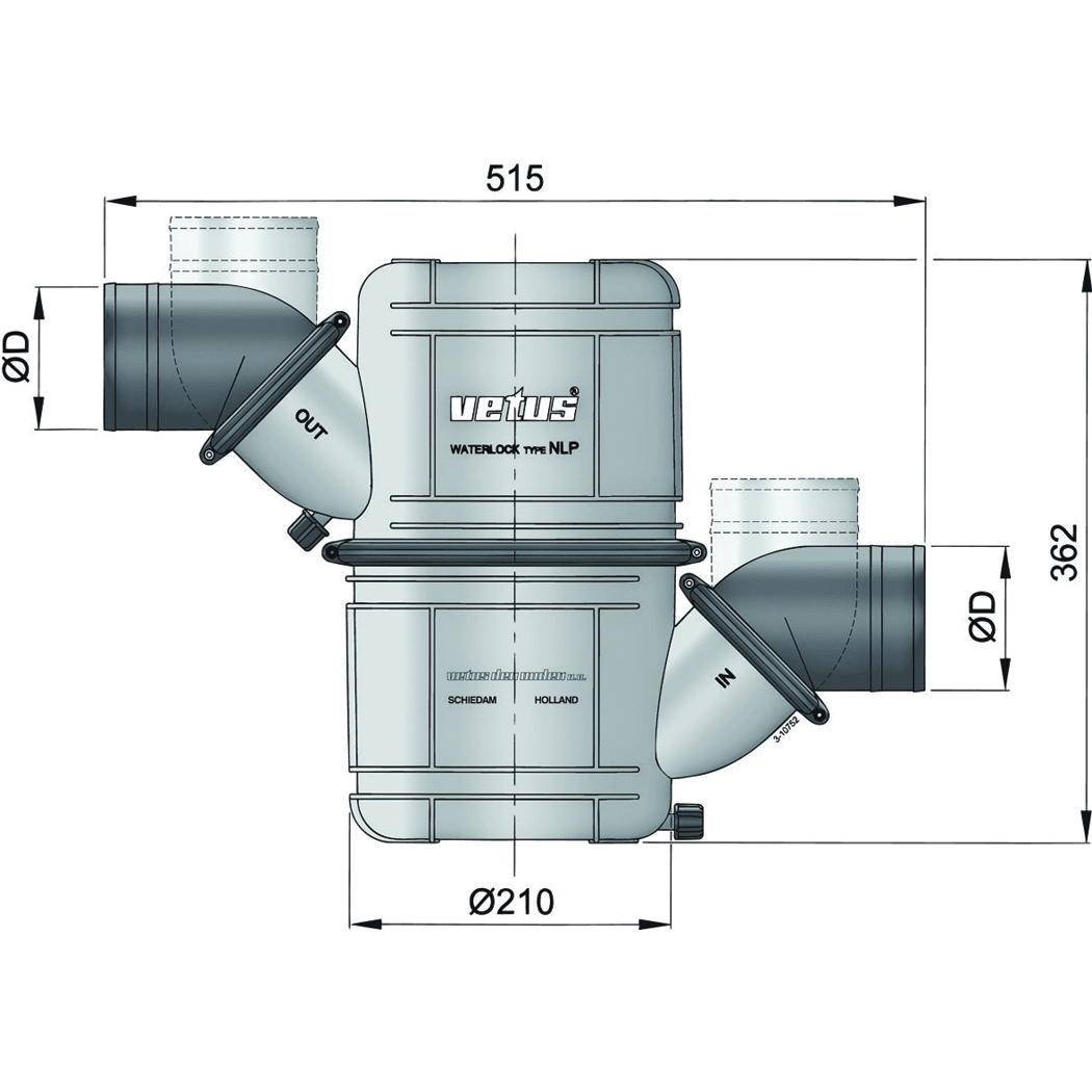 HD Exhaust Waterlock - Muffler Type NLP