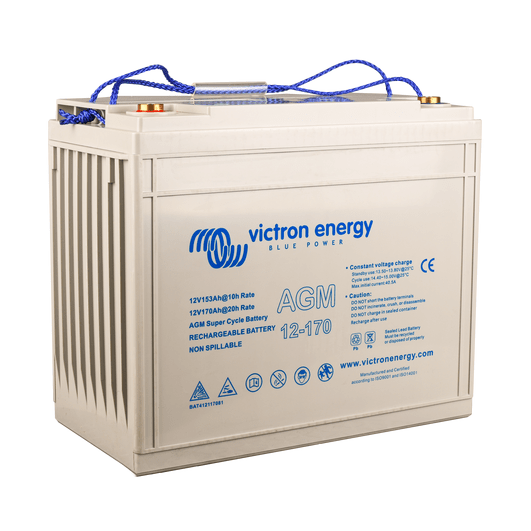 Side of Victron Energy AGM Super Cycle Battery, 170 amp
