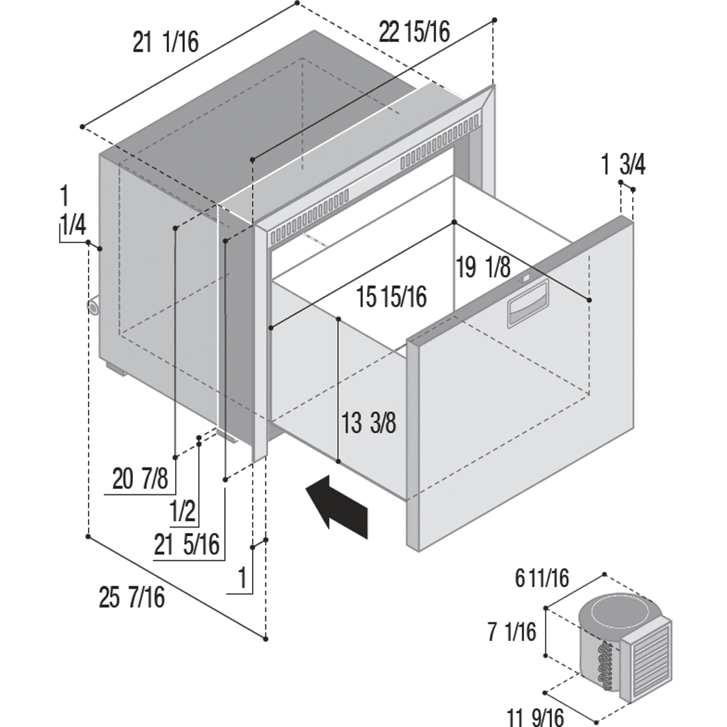 drawer refrigerators and freezers