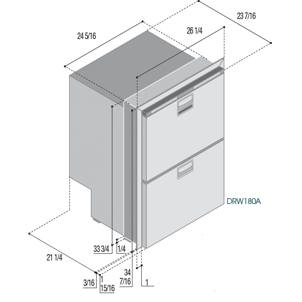 ALL IN ONE - Interchangeable Refrigerator or Freezer 5.3 cu. ft. (2 Drawer)
