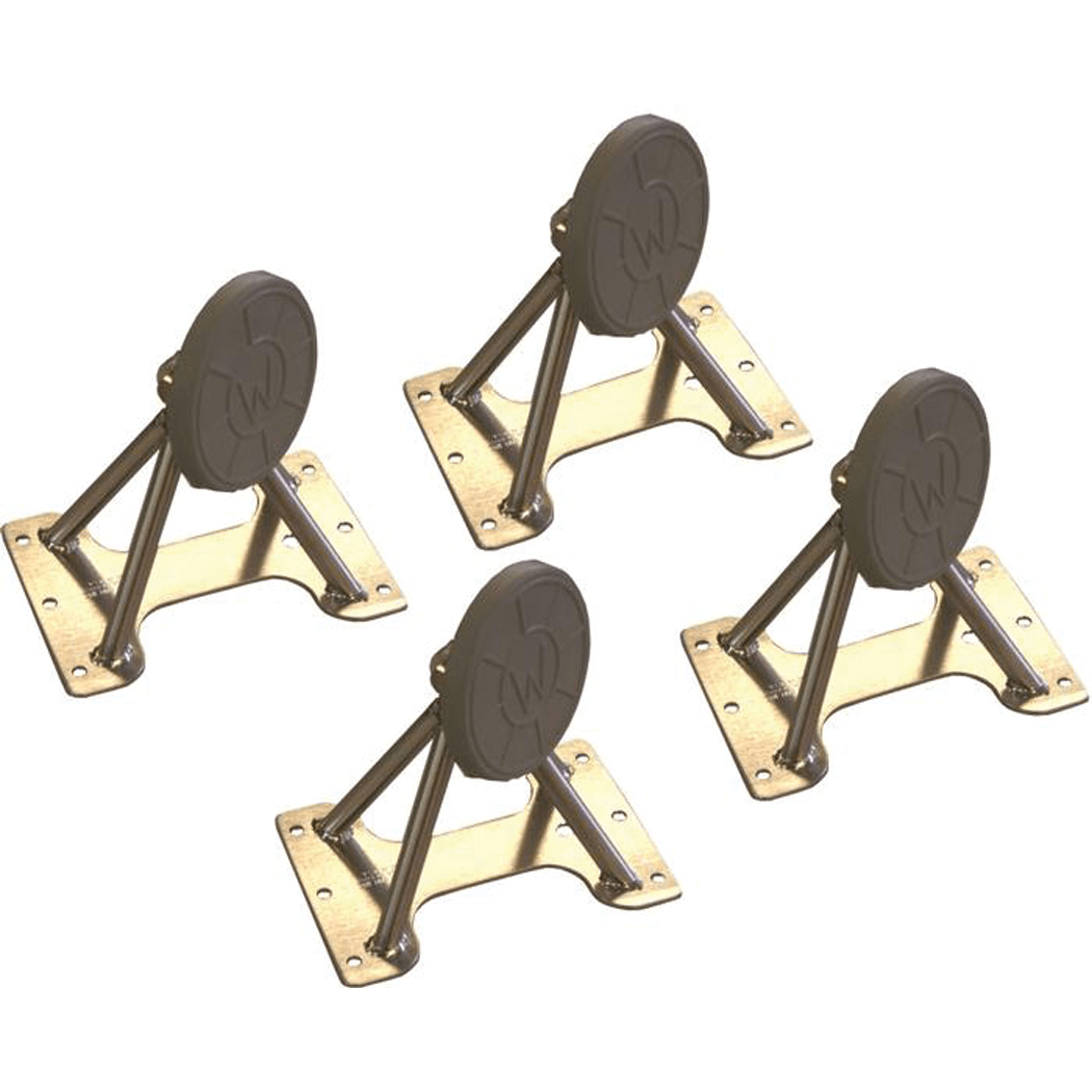 Universal Dinghy Mounting Chocks with Swiveling Pads - 500 lb Capacity