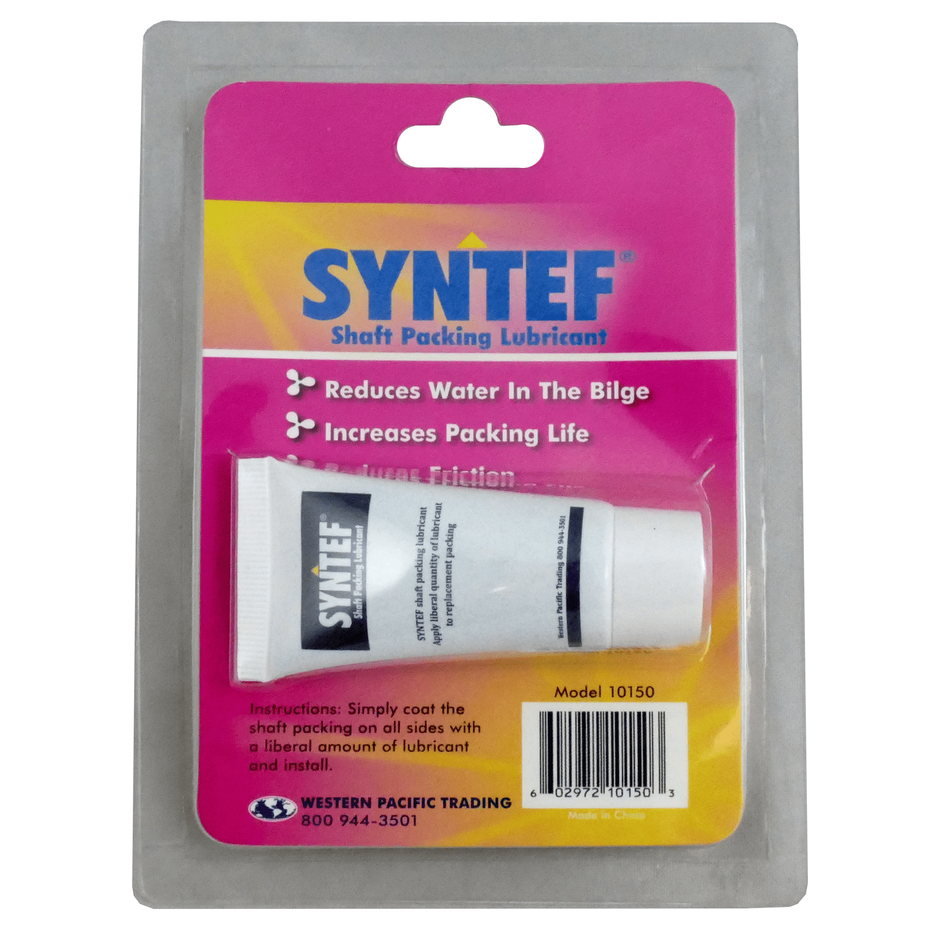 in package of Western Pacific Trading Syntef Shaft Lubricant
