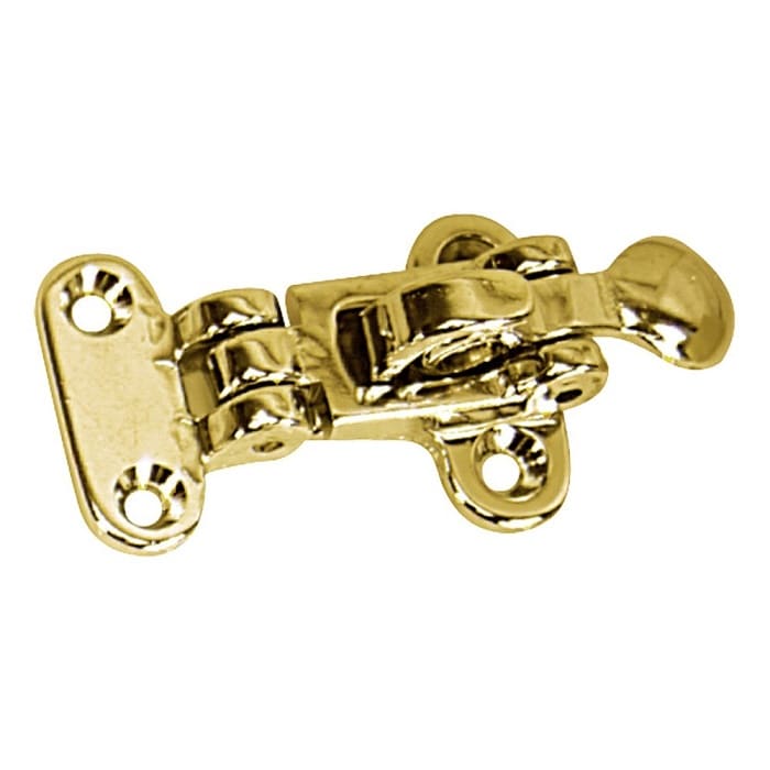 Anti-Rattle Hold Down Hasp - Polished Brass