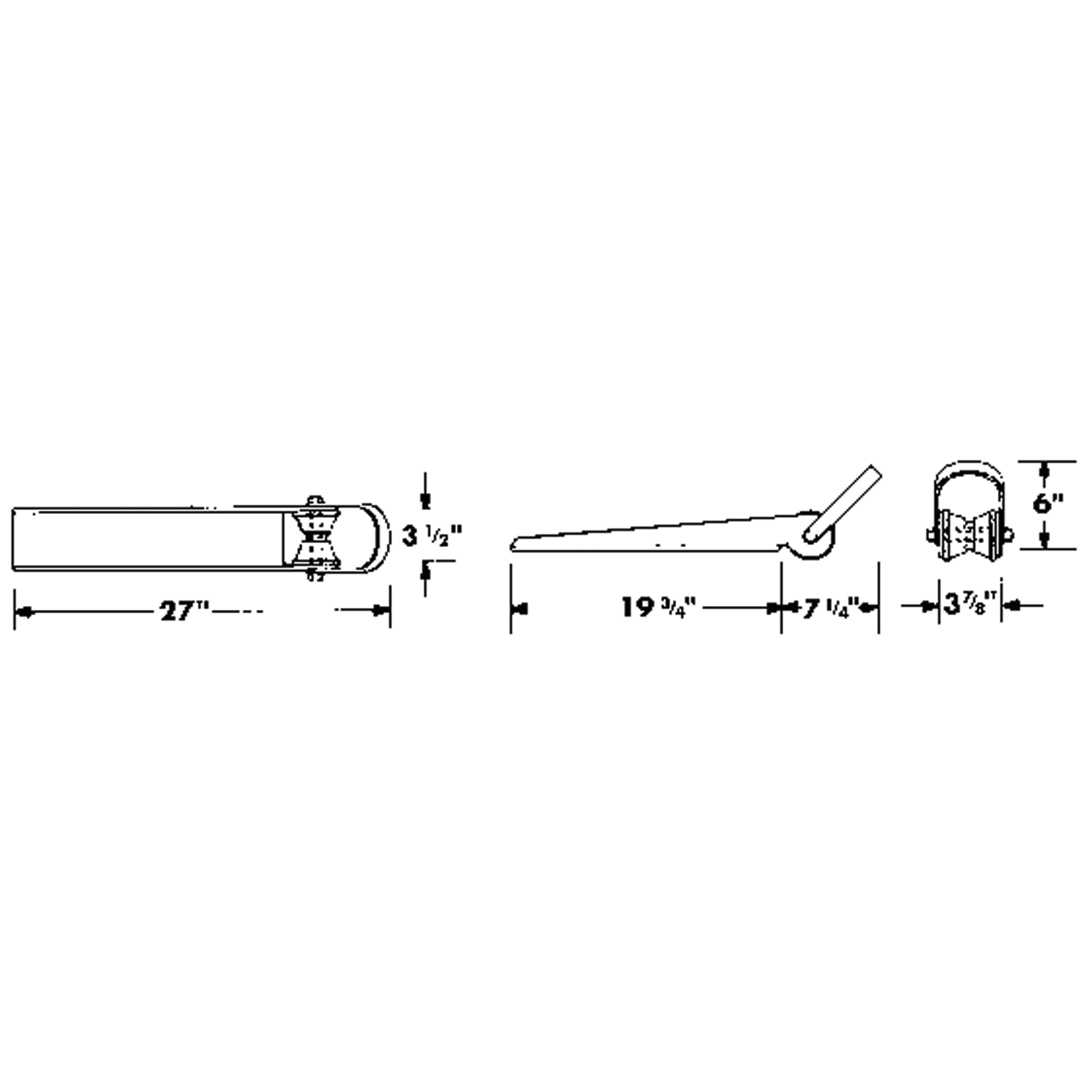 Stainless Steel Plow Anchor Roller&frasl;Mount