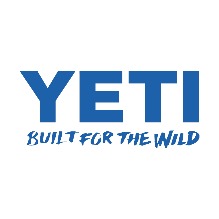 blue of Yeti Coolers Built for the Wild Window Decal