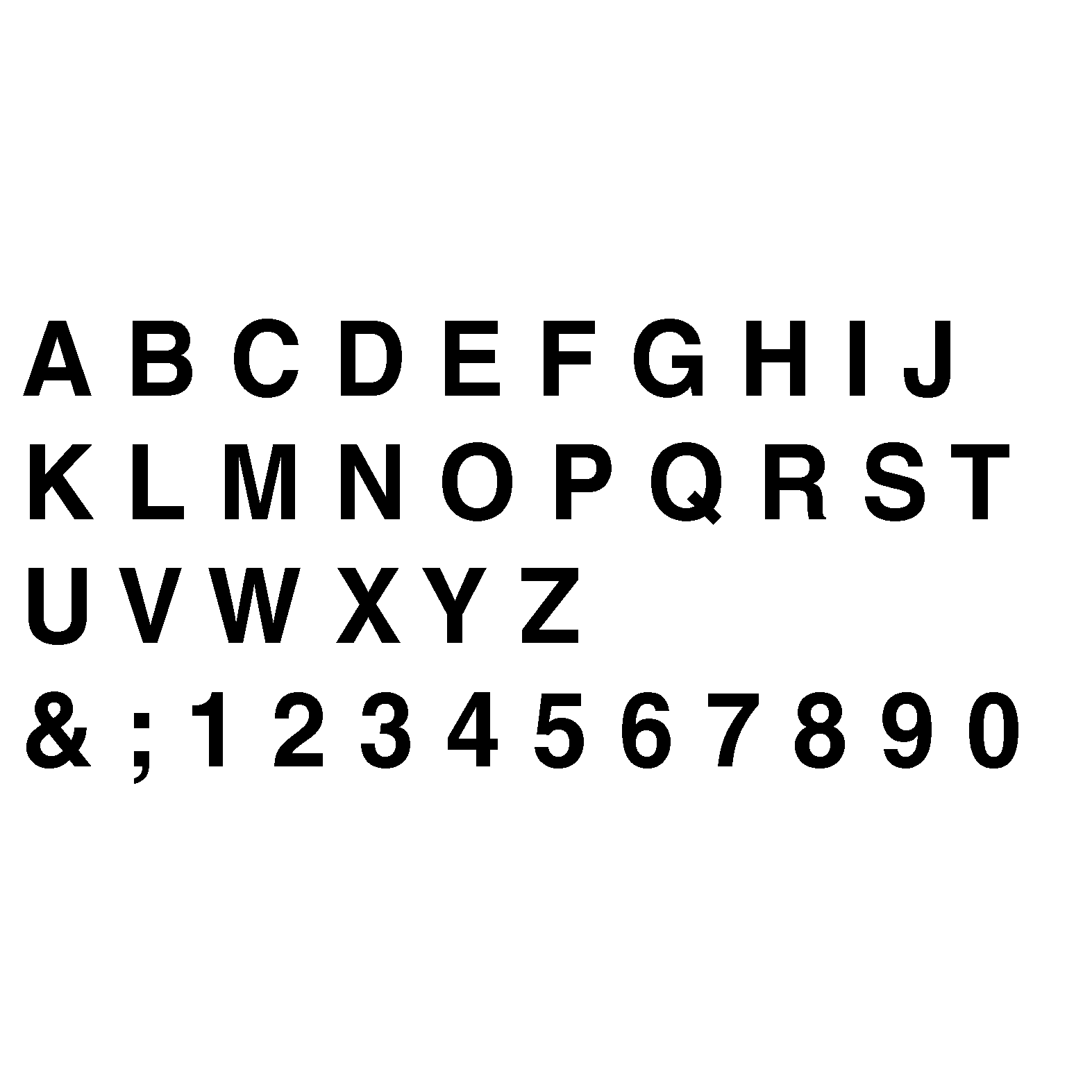 3 IN Gothic Stick-on Letters