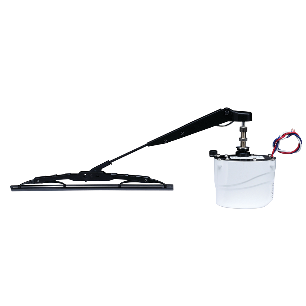 Light Duty Waterproof Wiper Motor Kit with Arm & Blade - White Motor Case