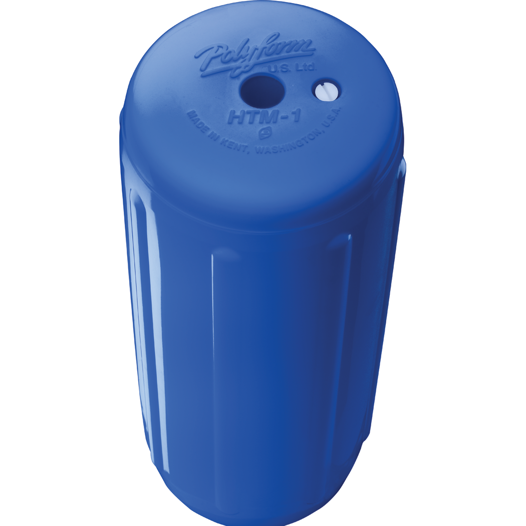 10X26IN BLU RIBBED FENDER W/HOLE