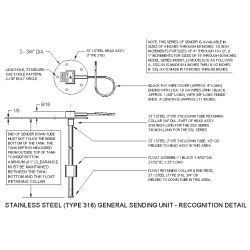 SSS/SSL - Flanged Fuel/Water Tank Sensor