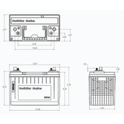 NorthStar Group 31 AGM Start Deep Cycle Marine Battery G31M   Northstar Group 31 Agm Marine Start Deep Cycle Battery 12 Volt Dimensions