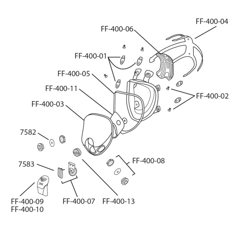 3m respirator parts