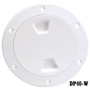 4IN WHT SCREW-OUT DECK PLATE