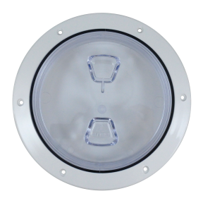 6IN WHT SCREW-OUT DECK PLATE