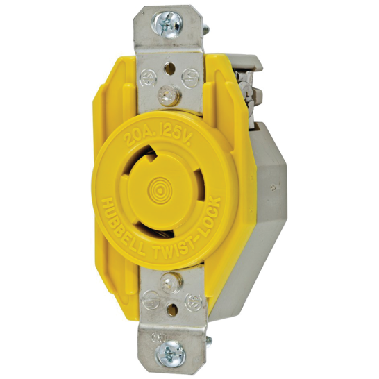 20 Amp 125 Volt Dockside Shore Power Outlet Receptacle