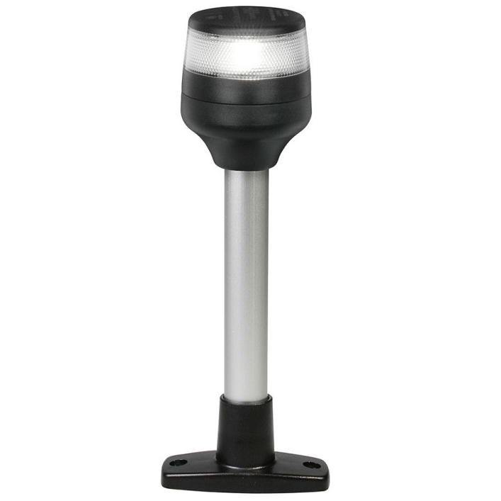 NaviLED 360 Compact All Round White 8" Pole Navigation Lamp, Black Base