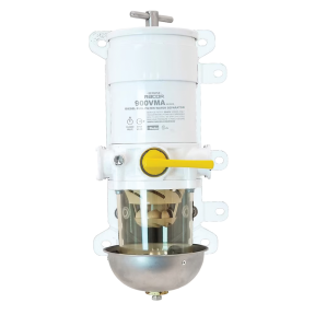900VMA Marine Turbine Diesel Fuel Filter - Clear Bowl w/ Heat Shield