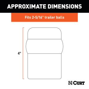 Trailer Ball Cover (Fits 2-5/16" Balls, Black Rubber)