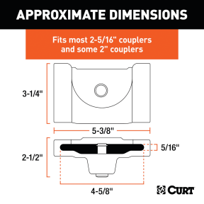 Trailer Coupler Lock, Fits Most 2-5/16" Couplers (Grey Aluminum)