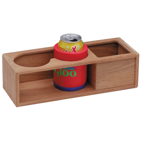Two Drink&frasl;Binocular Teak Rack with Tray