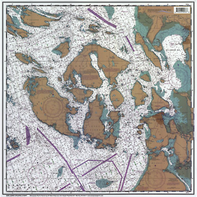 San Juan Islands Cruising Chart - Laminated Card