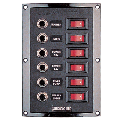 Vertical 6-Gang DC Breaker Panel