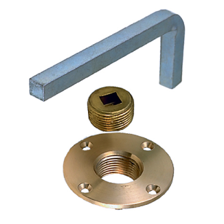 Garboard Drain Plug with Steel Wrench