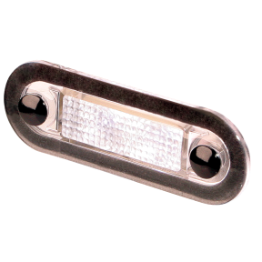 OVAL WHITE LED CLEAR PLASTIC FRAME