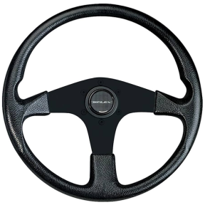 13.8IN 350MM BLACK STEERING WHEEL