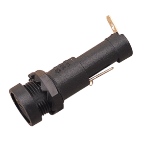 Round Fuse Holder w/ Flush Cap - Spade Terminal