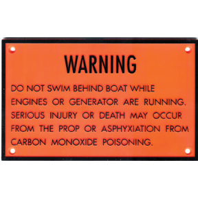 Carbon Monoxide Warning Plaque