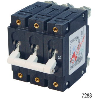 AC C-Series Triple Pole Circuit Breakers, 50A AC