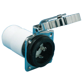 50 Amp 125&frasl;250V Stainless Steel Easy Lock&trade; Shore Power Inlet