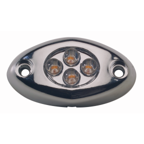 CHROME SURFACE LIGHT 4 AMBER LED