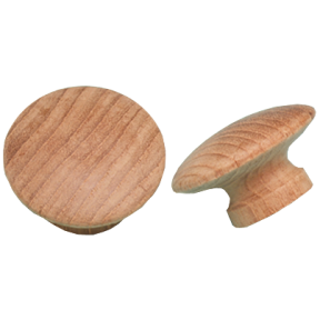 Round Teak Drawer Knob