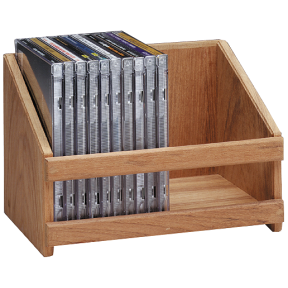 Teak CD Rack