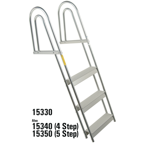 ALU 3 STEP FLIP UP FIXED LADDER